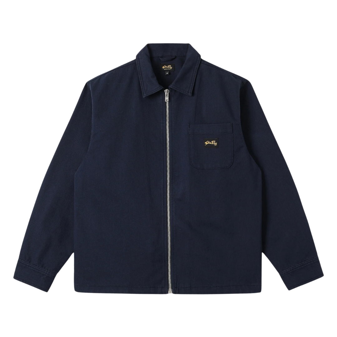 Stan Ray Bedford Zip Shirt in Navy