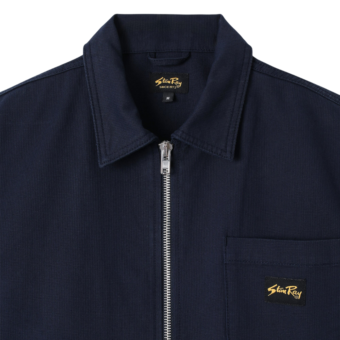 Stan Ray Bedford Zip Shirt in Navy