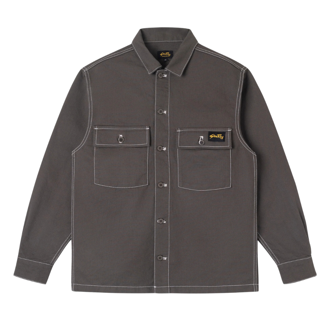 Stan Ray CPO Shirt in Charcoal Bedford Grey
