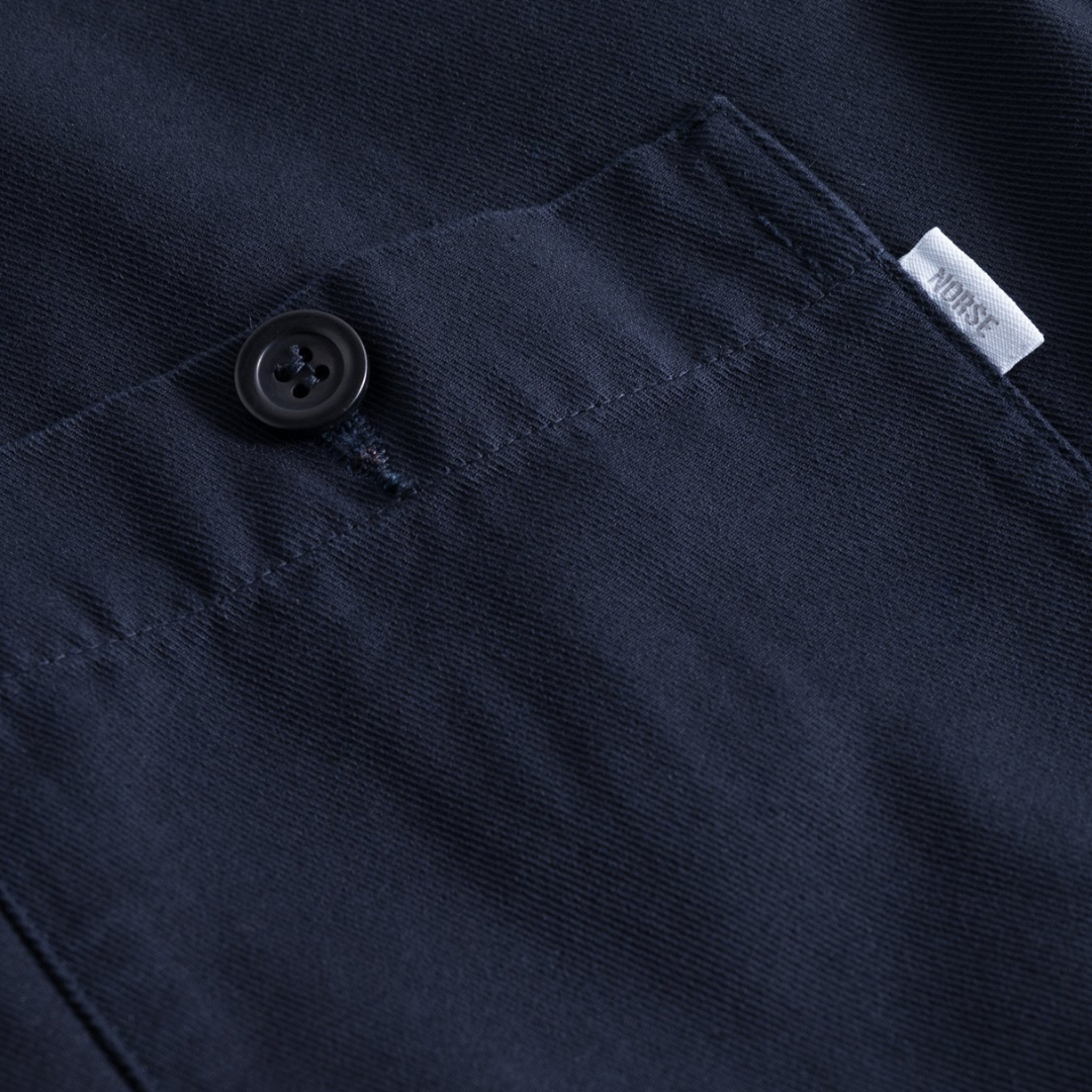 Norse Projects Standard Twill Overshirt in Dark Navy