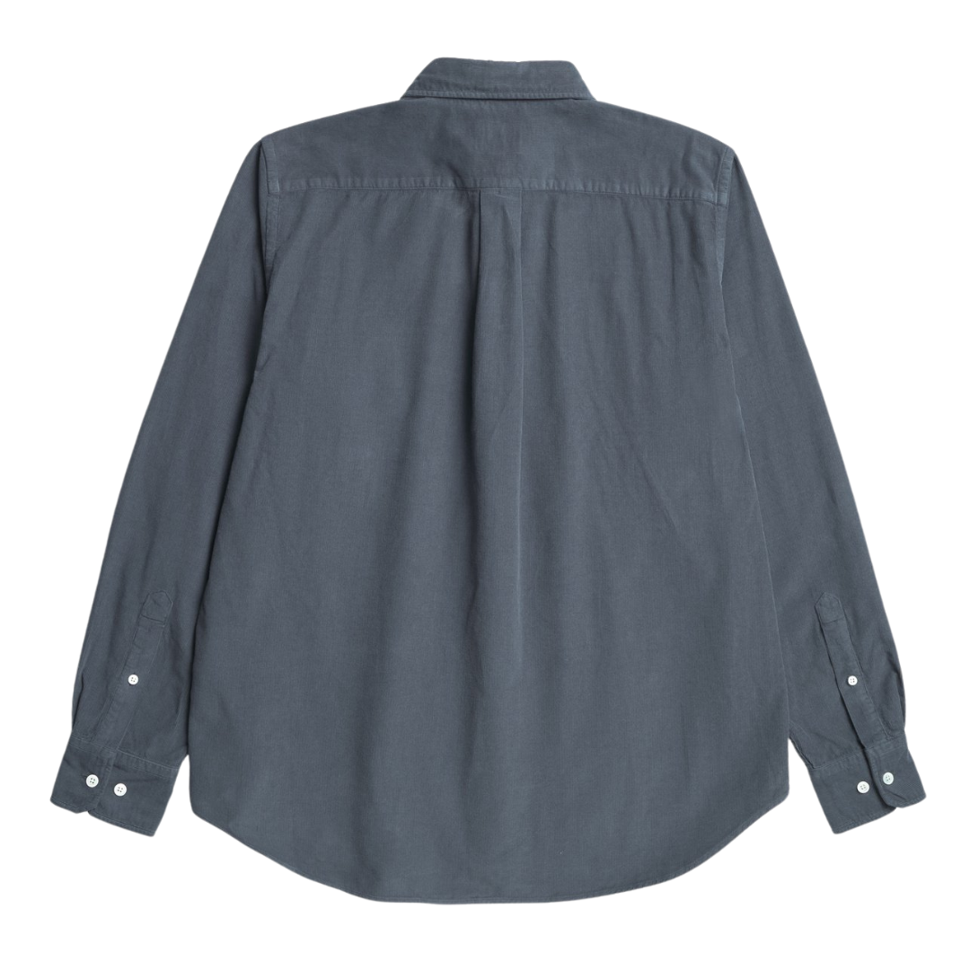 Norse Projects Algot Relaxed Micro Cord Shirt in Graphite