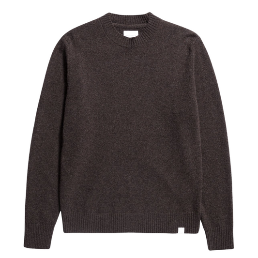 Norse Projects Standard Merino Lambswool Sweater in Heathland Brown