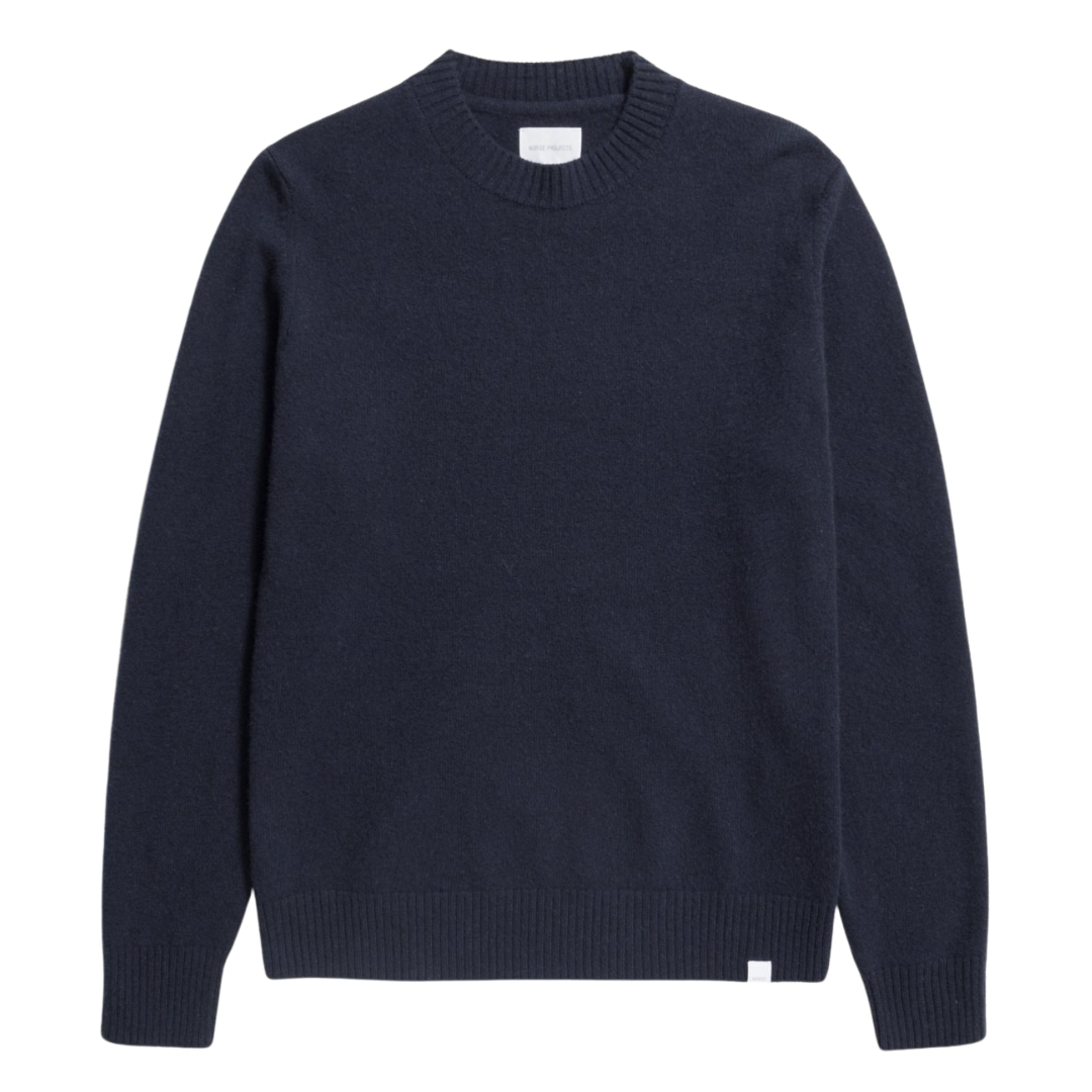 Norse Projects Standard Merino Lambswool Sweater in Dark Navy