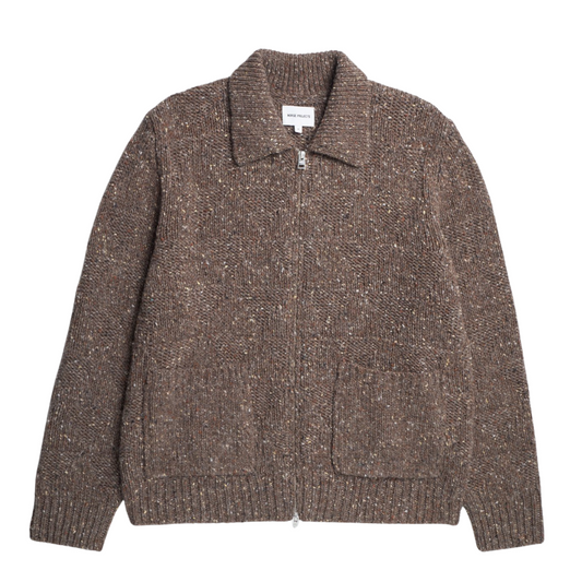 Norse Projects Erik Donegal Diamond Jacket in Seal Brown