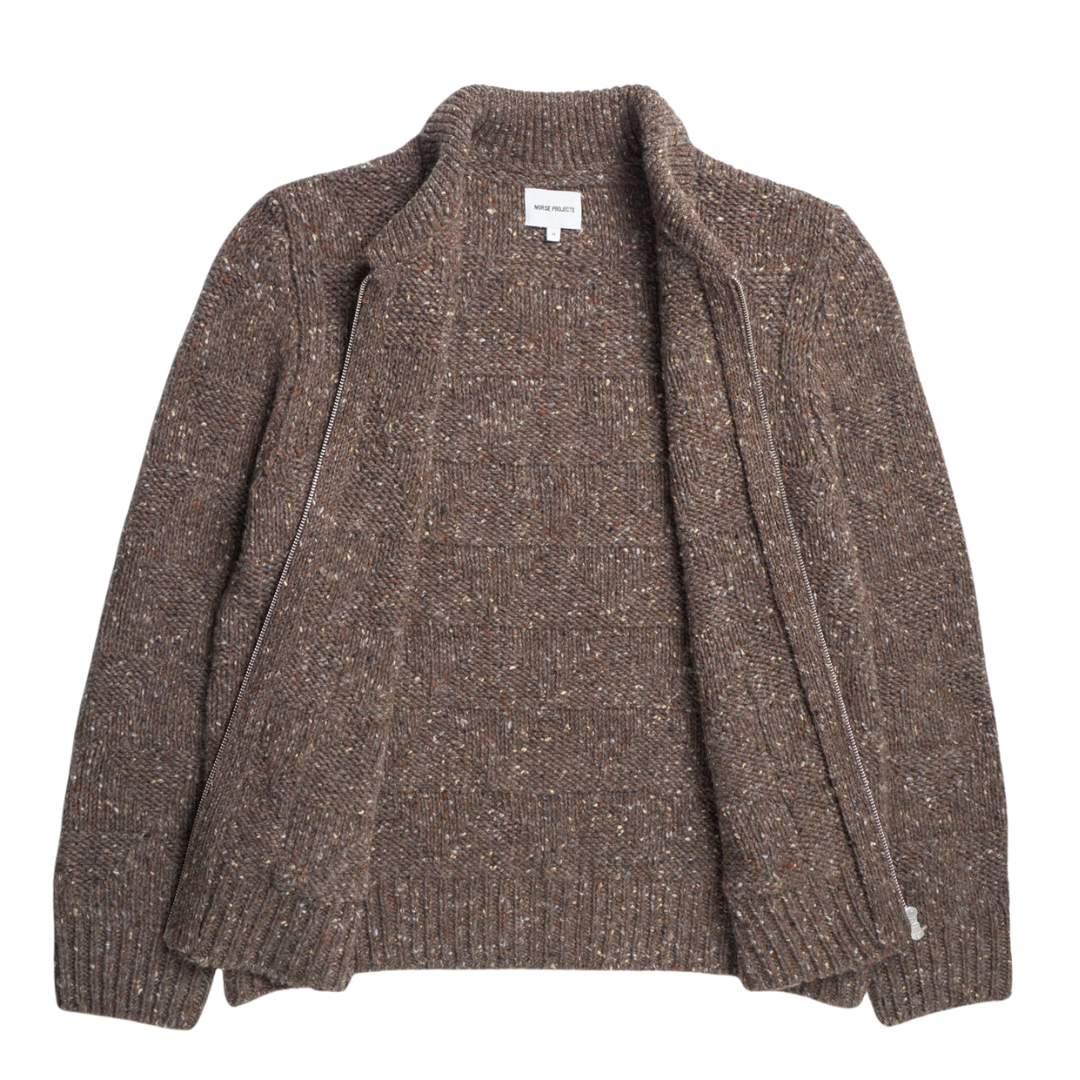 Norse Projects Erik Donegal Diamond Jacket in Seal Brown