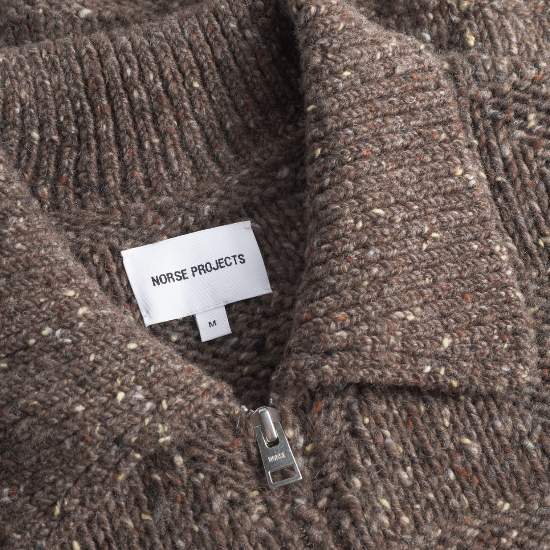 Norse Projects Erik Donegal Diamond Jacket in Seal Brown