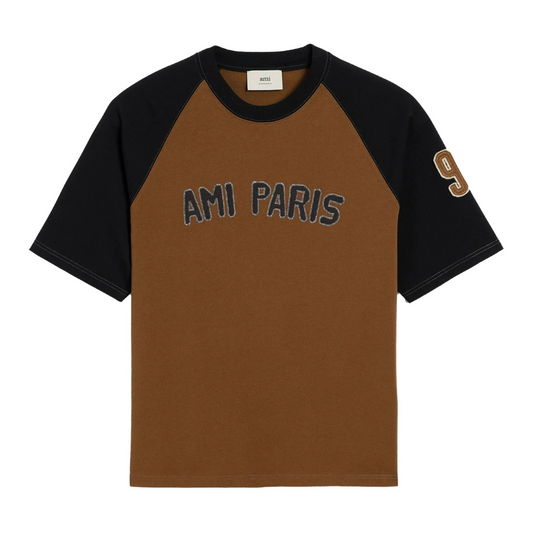 AMI Raglan Sleeve T-Shirt in Brown