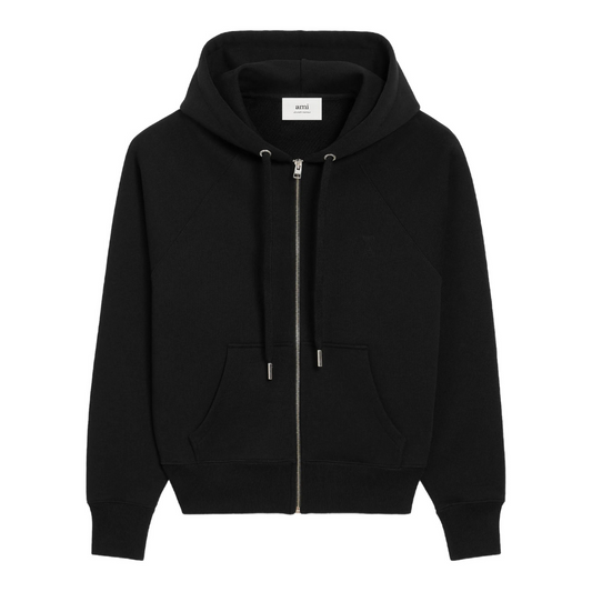 AMI Zip Up ADC Hoody in Black