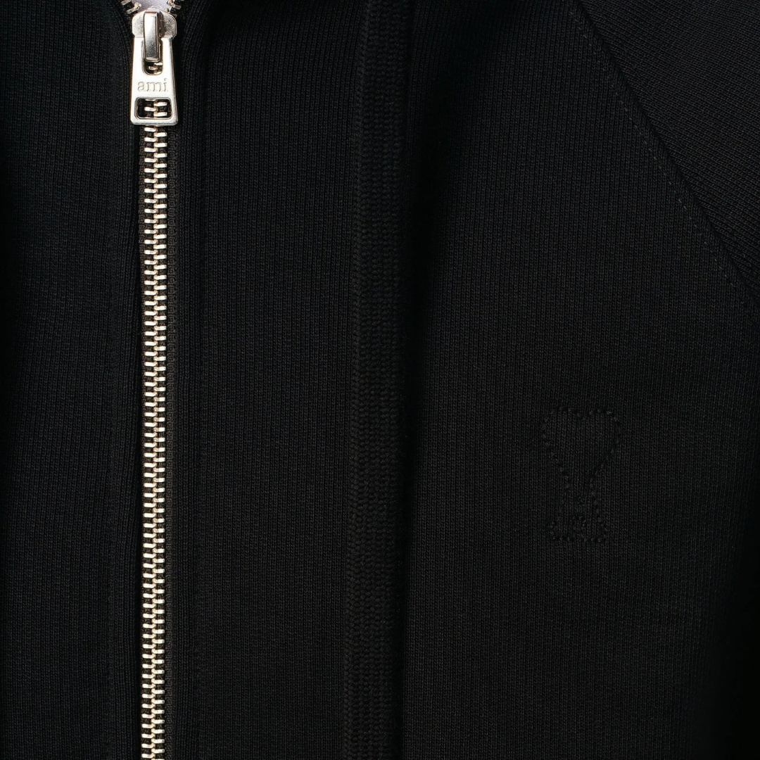 AMI Zip Up ADC Hoody in Black