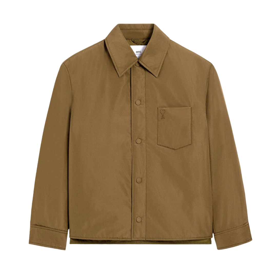 AMI Padded Overshirt in Bronze
