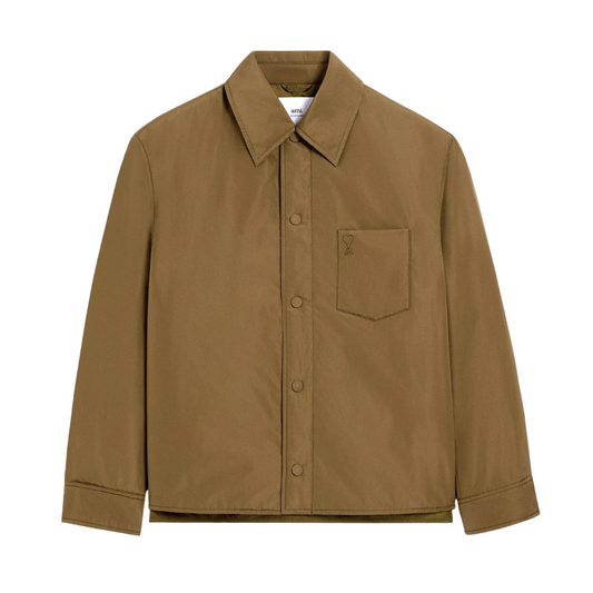 AMI Padded Overshirt in Bronze
