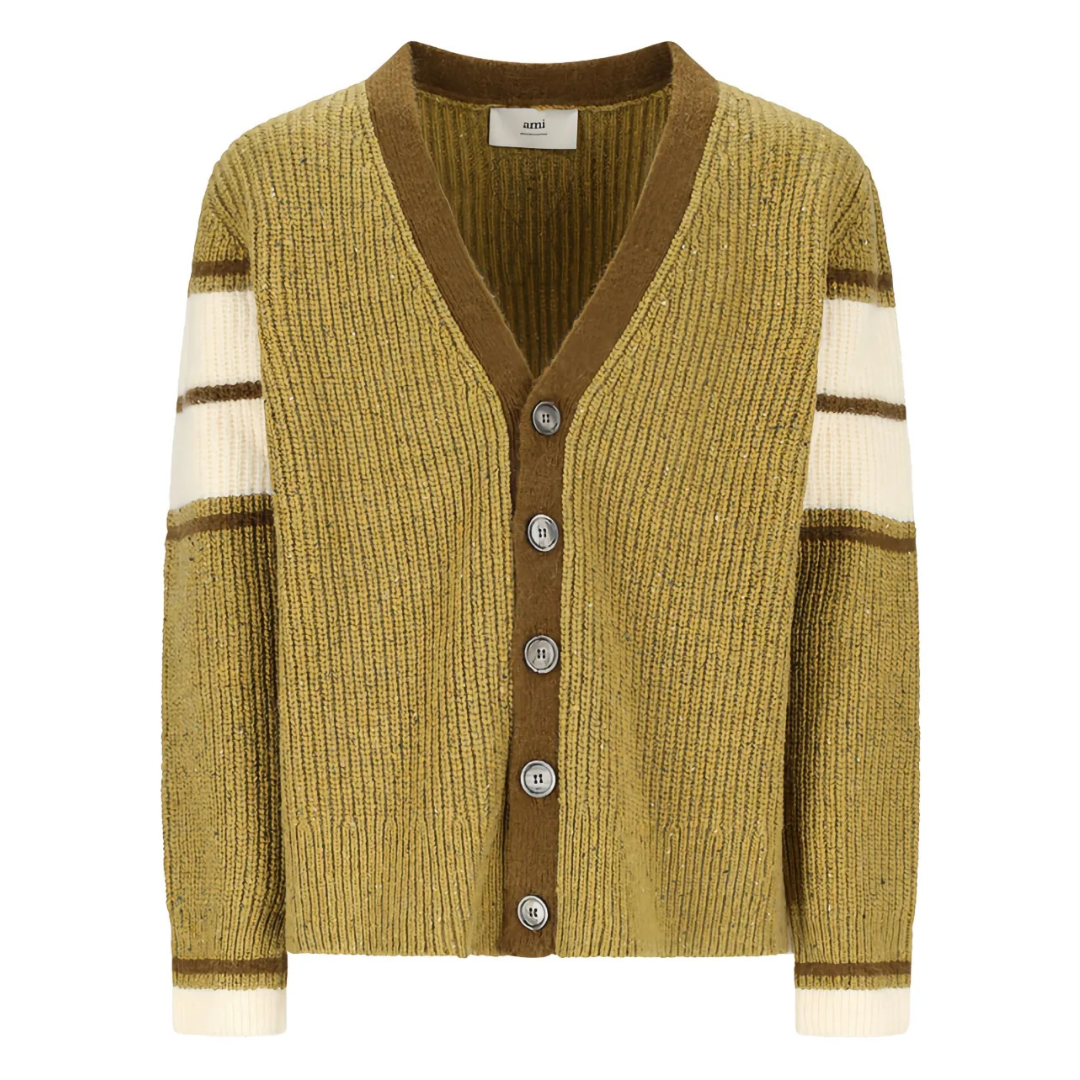 AMI College Cardigan in Green