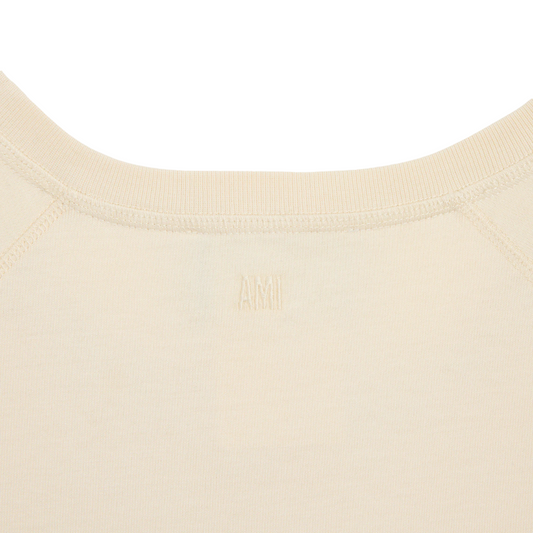 AMI Script Logo Tee in Ivory