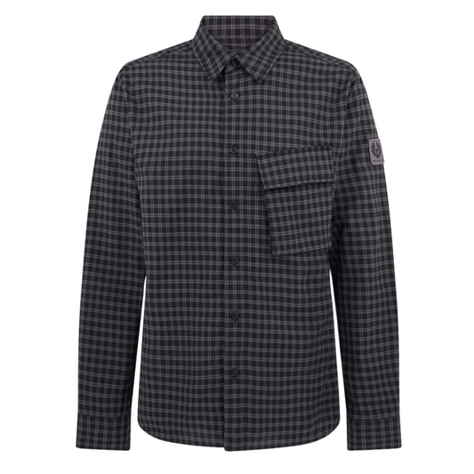 Belstaff Scale Shirt in Black/Tornado Grey