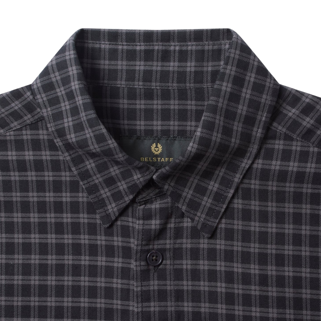 Belstaff Scale Shirt in Black/Tornado Grey