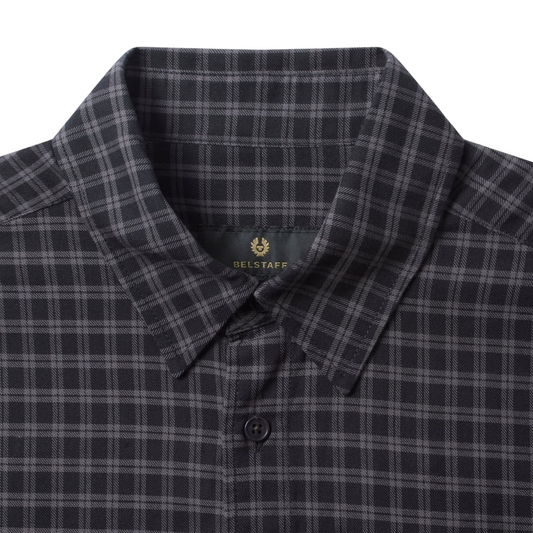 Belstaff Scale Shirt in Black/Tornado Grey
