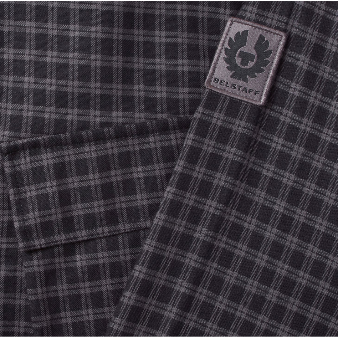 Belstaff Scale Shirt in Black/Tornado Grey