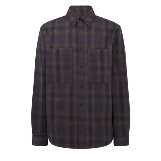 Belstaff Outpost Flannel Shirt in Major Brown