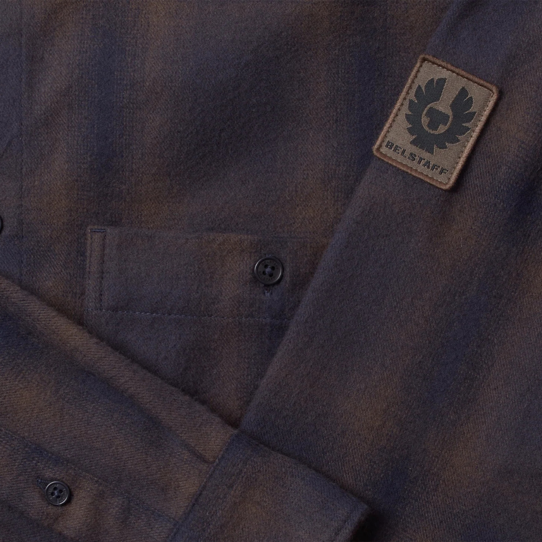 Belstaff Outpost Flannel Shirt in Major Brown