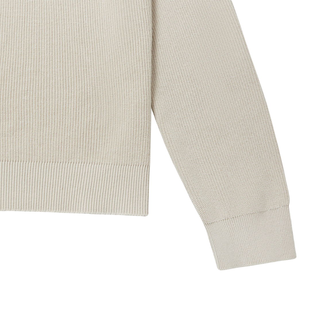 Belstaff Commander Quarter Zip Sweater in Silver Birch