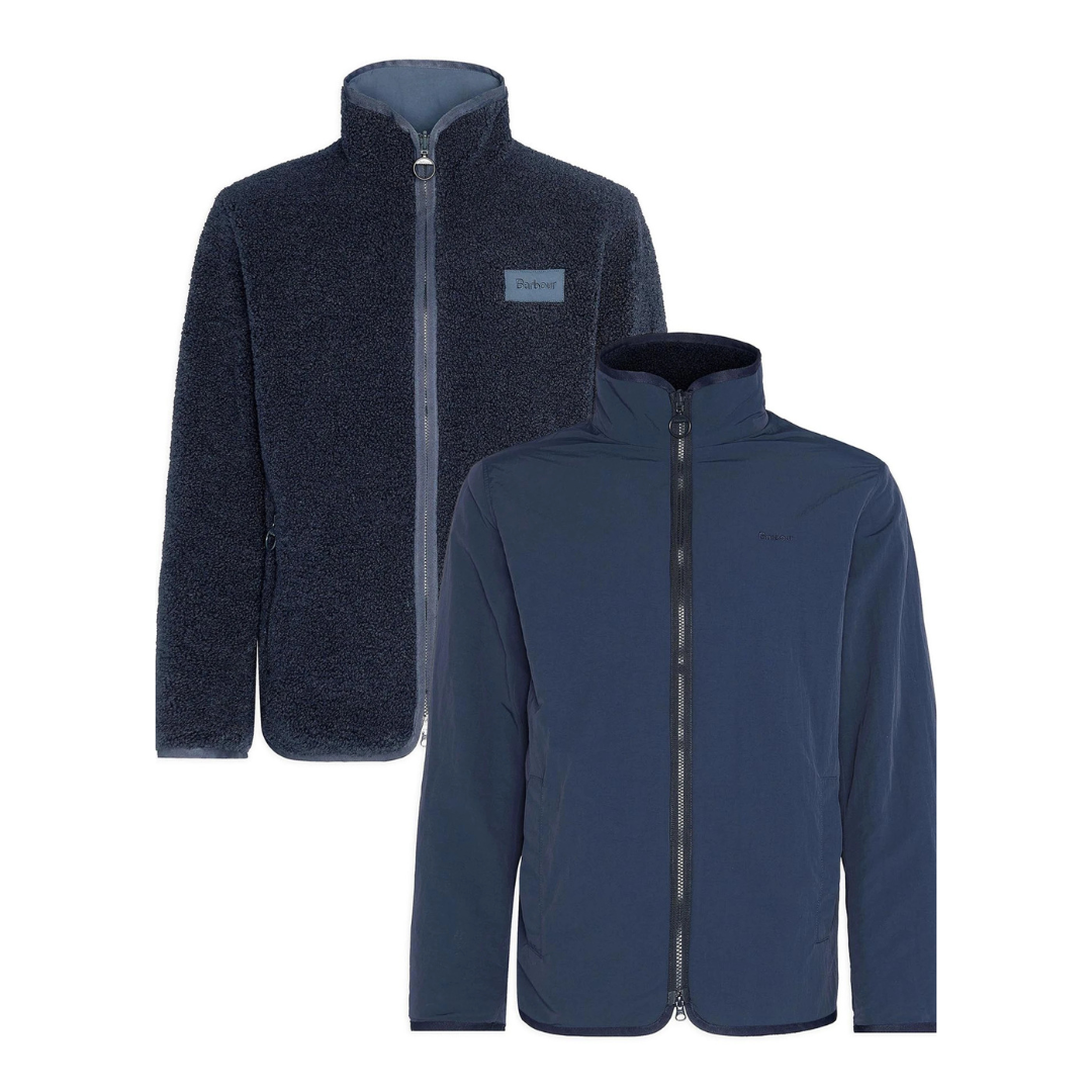 Barbour Reversible Fleece Jacket in Navy