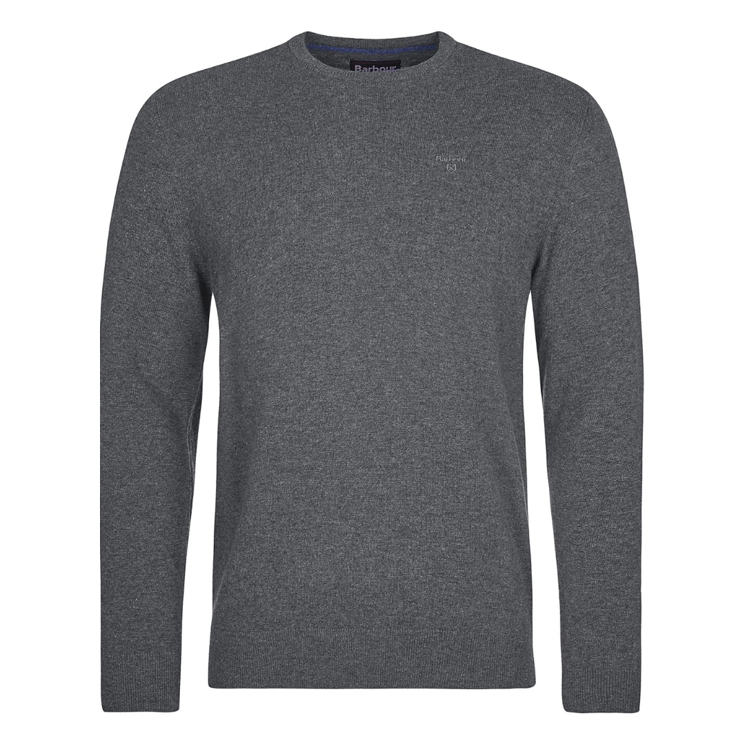Barbour Essential Lambswool Sweater in Charcoal