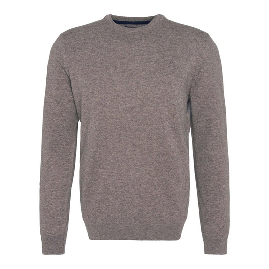 Barbour Essential Lambswool Sweater in Stone