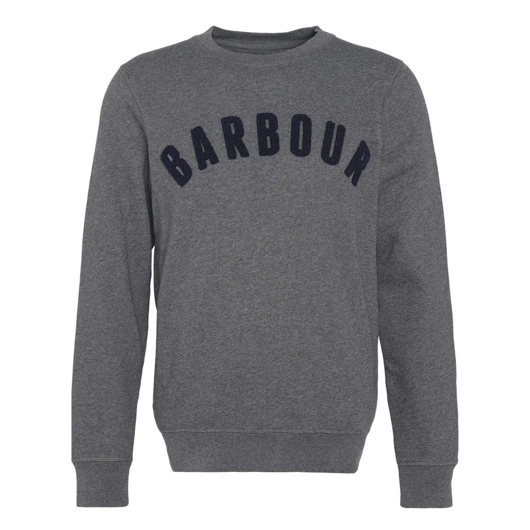 Barbour Prep Logo Crew in Grey