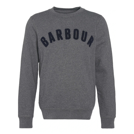 Barbour Prep Logo Crew in Grey