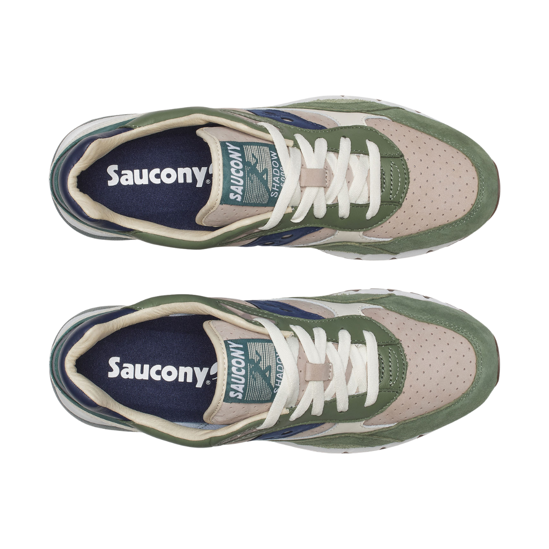 Saucony Shadow 6000 Trainer in Beige/Green