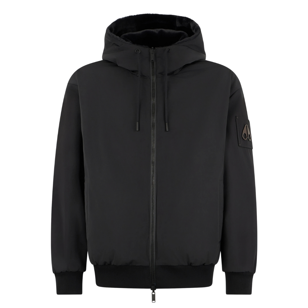 Moose Knuckles Roland Reversible Bunny Jacket in Black