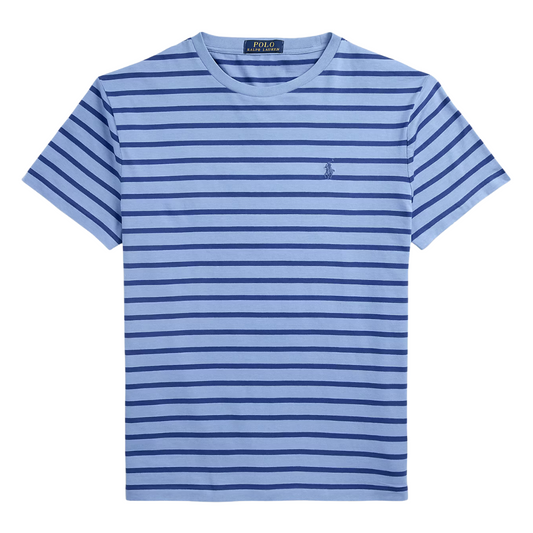 Ralph Lauren Stripe T-Shirt in Capri Blue and Navy