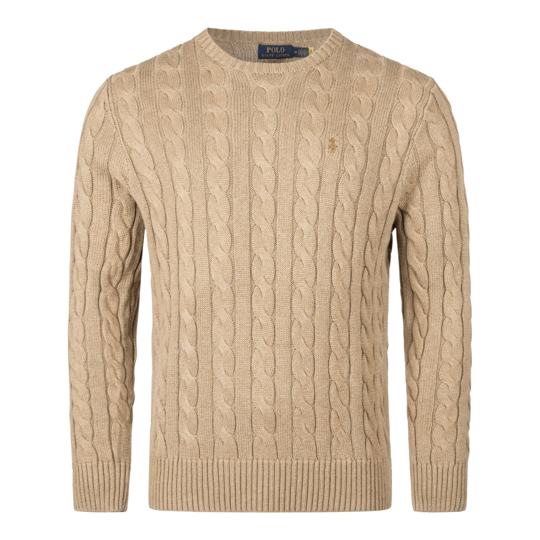 Ralph Lauren Cable Knit in Camel Heather