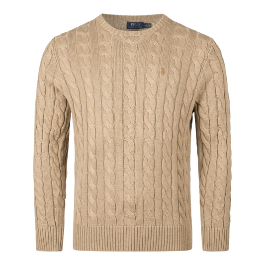 Ralph Lauren Cable Knit in Camel Heather