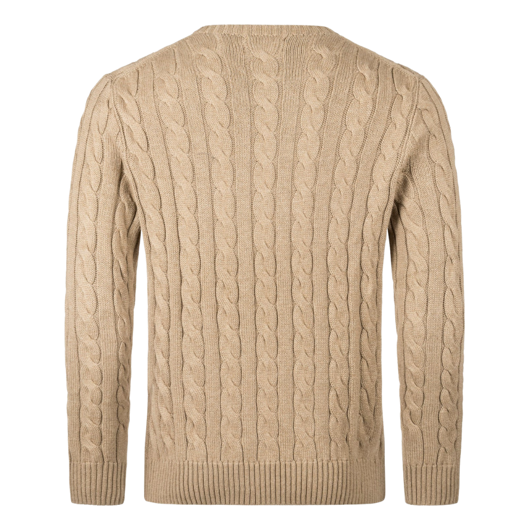 Ralph Lauren Cable Knit in Camel Heather