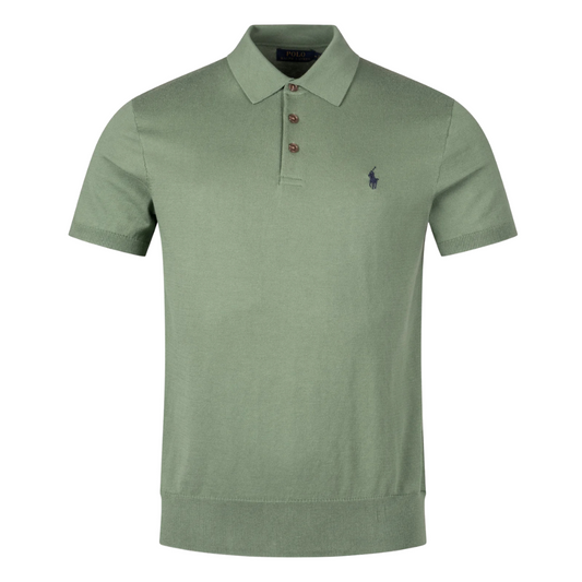 Ralph Lauren Short Sleeve Knitted Polo in Fatigue