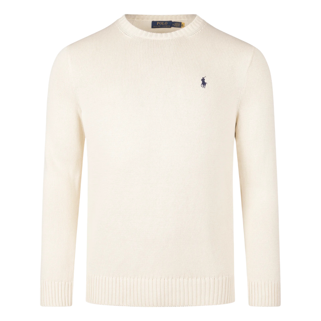 Pull ras-du-cou en coton Ralph Lauren de couleur Crème Andover
