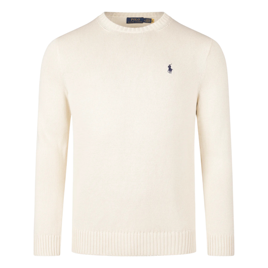 Ralph Lauren Cotton Crew Sweater in Andover Cream