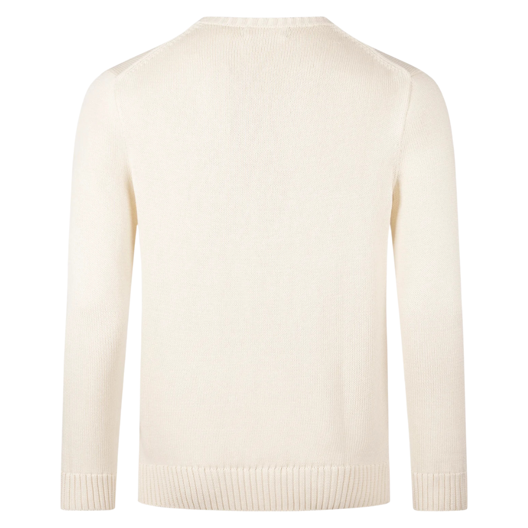 Pull ras-du-cou en coton Ralph Lauren de couleur Crème Andover