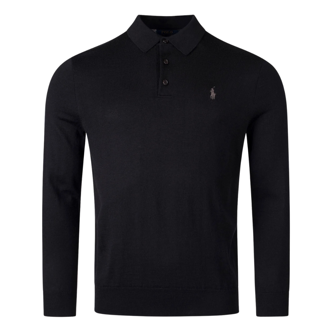 Ralph Lauren Knit Polo in Black