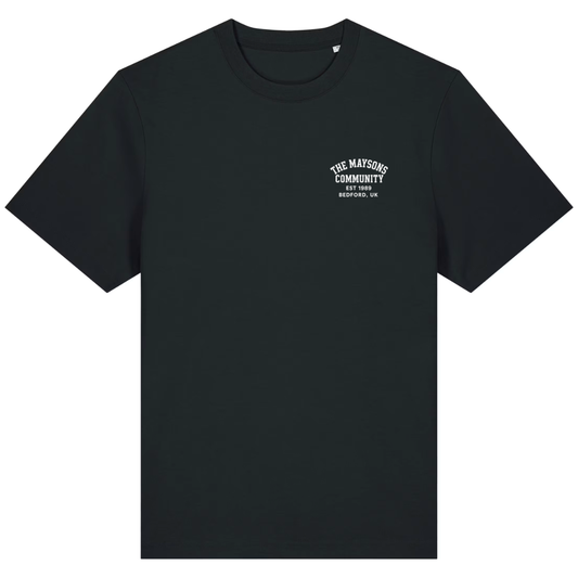 The Maysons Community Stamp Logo T-Shirt in Black