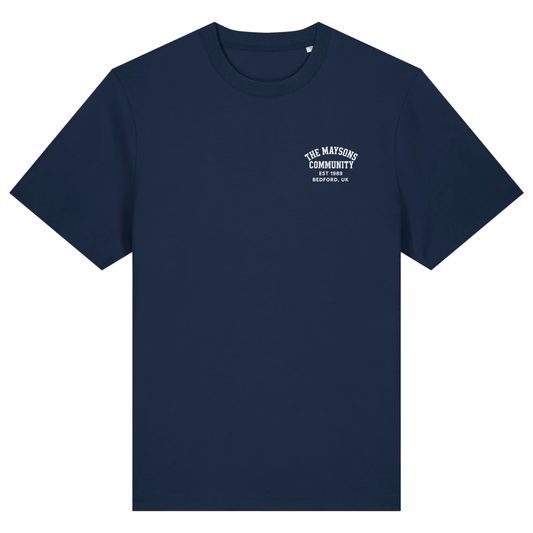 The Maysons Community Stamp Logo T-Shirt in Navy