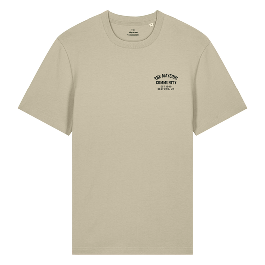 The Maysons Community Stamp Logo T-Shirt in Stone