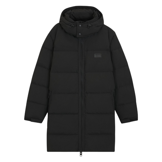 HUGO Magnuso Trench Puffer Jacket in Black