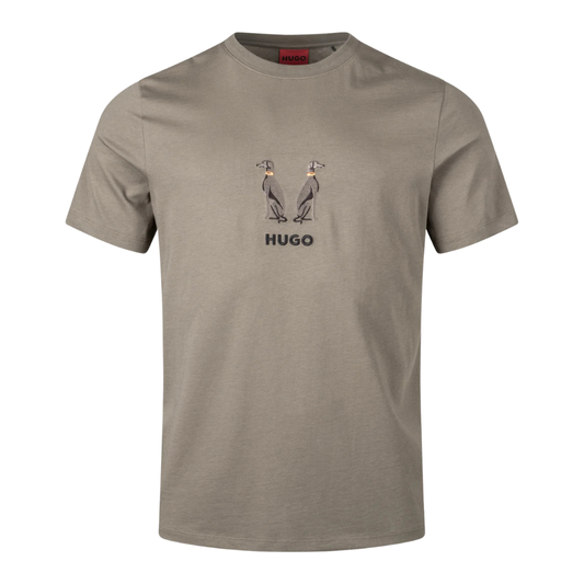 HUGO Dugolini Tee in in Medium Grey