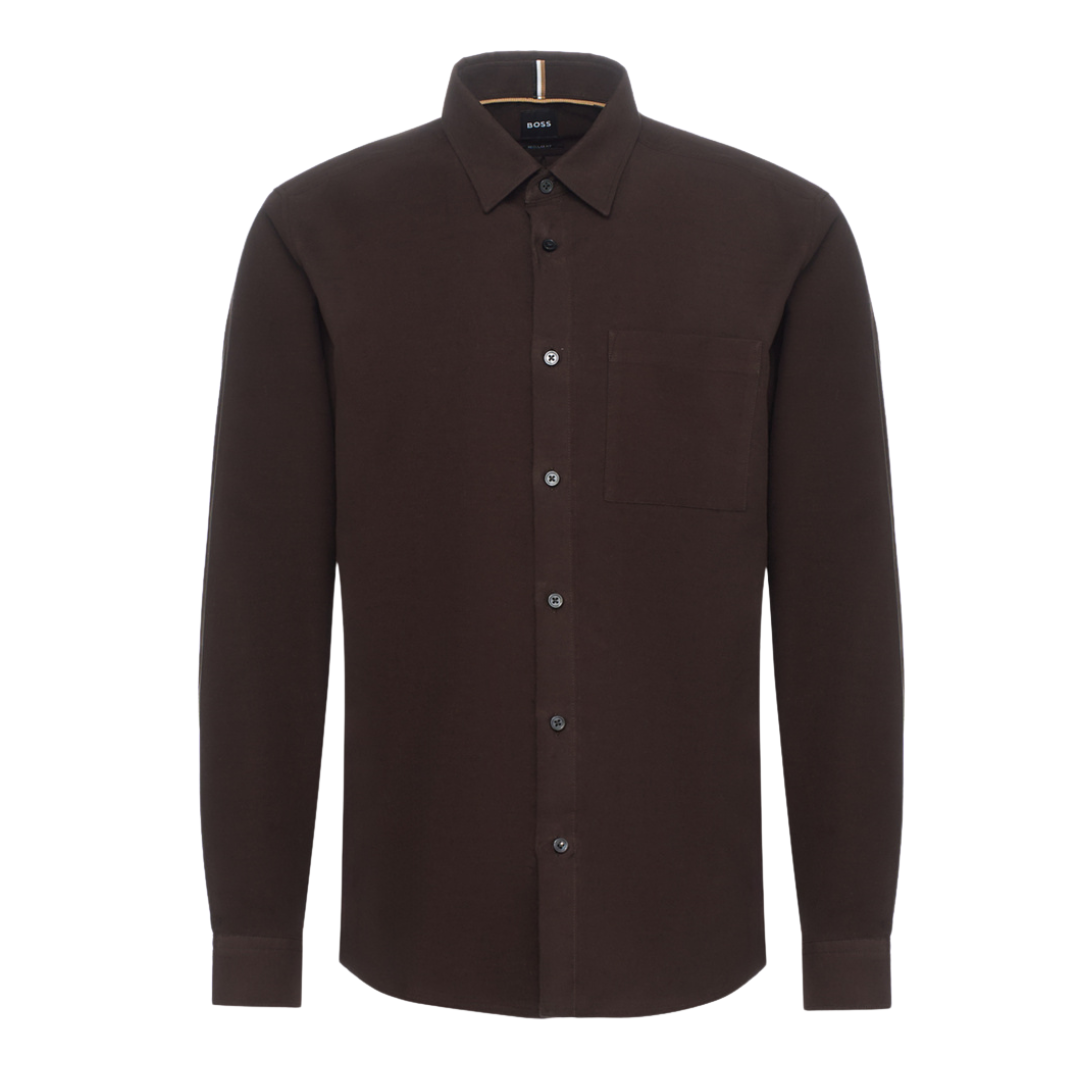 BOSS C-Liam Shirt in Dark Brown