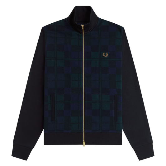 Fred Perry Knitted Front Track Jacket in Black