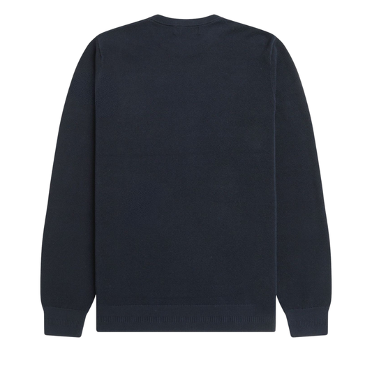 Fred Perry Pique Stitch Knitted Jumper in Navy