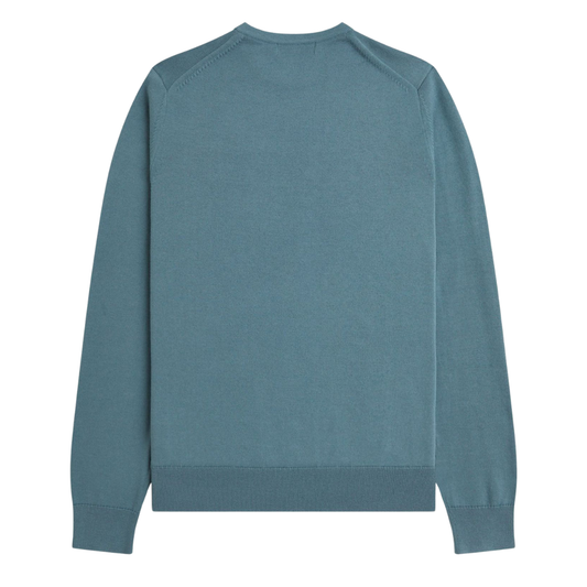 Fred Perry Classic Crewneck Knitted Jumper in Stockport Blue