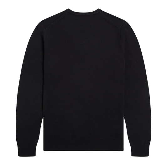 Fred Perry Classic Crewneck Knitted Jumper in Black